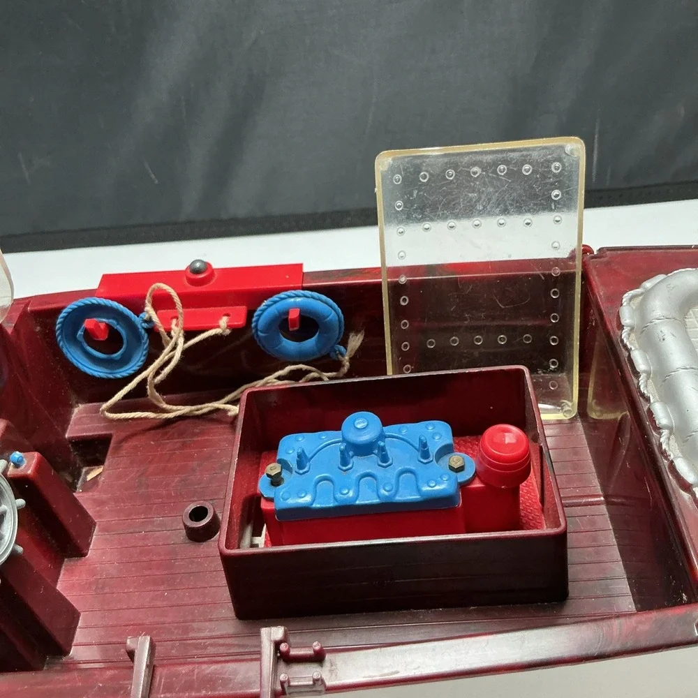 Vintage 1950s Ideal Fix-It Fun Harbor Launch Boat Toy Set Near Complete W/ Box